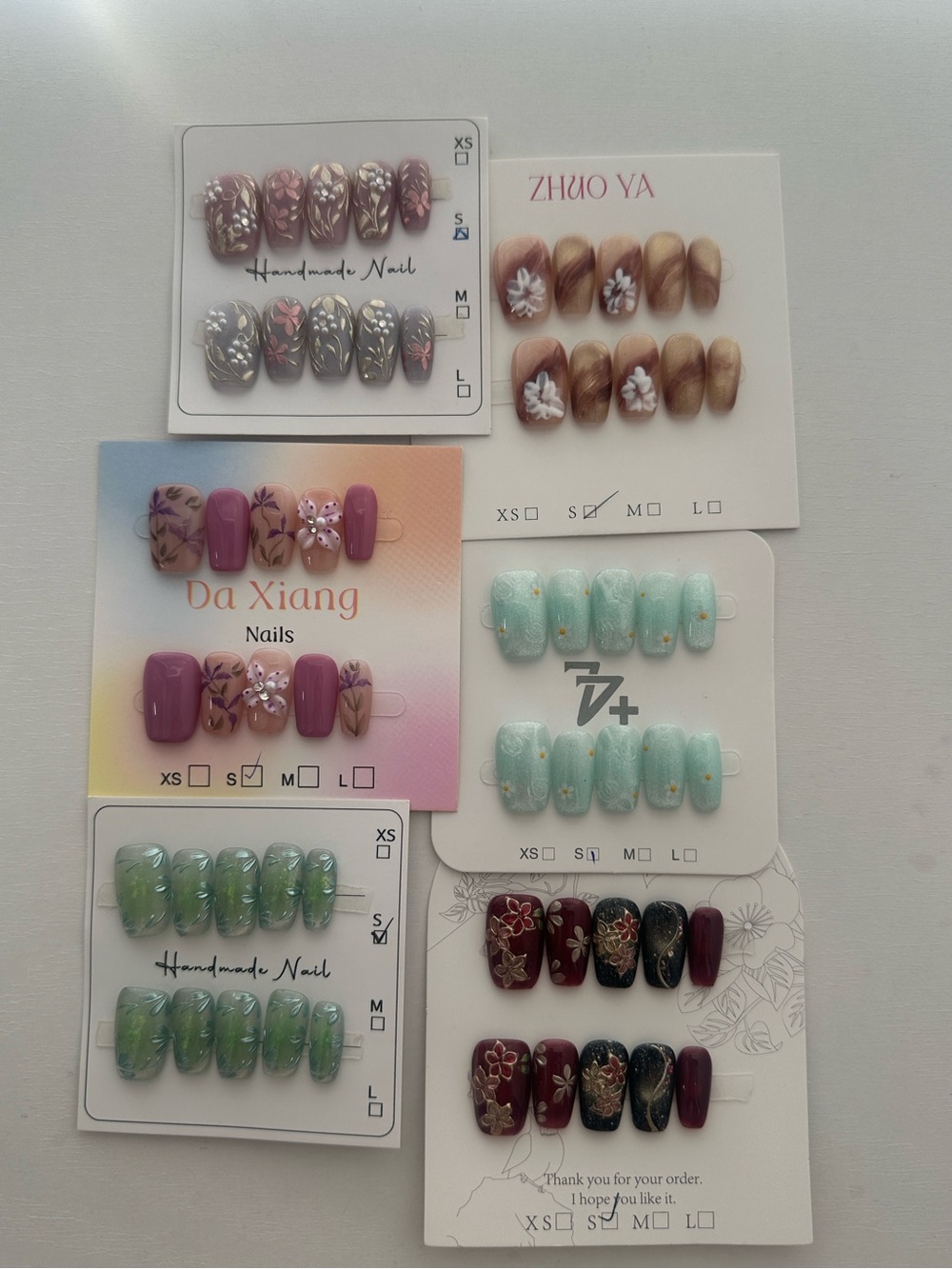 Premium Press-on Nails Bundle 5 Sets- size small